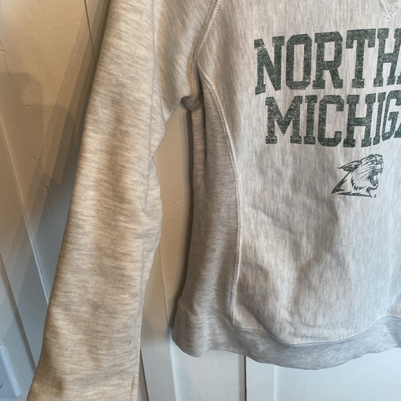 Vintage Champion Northern Michigan Sweatshirt Gray Distress Logo Womens Sz Small - Picture 4 of 12